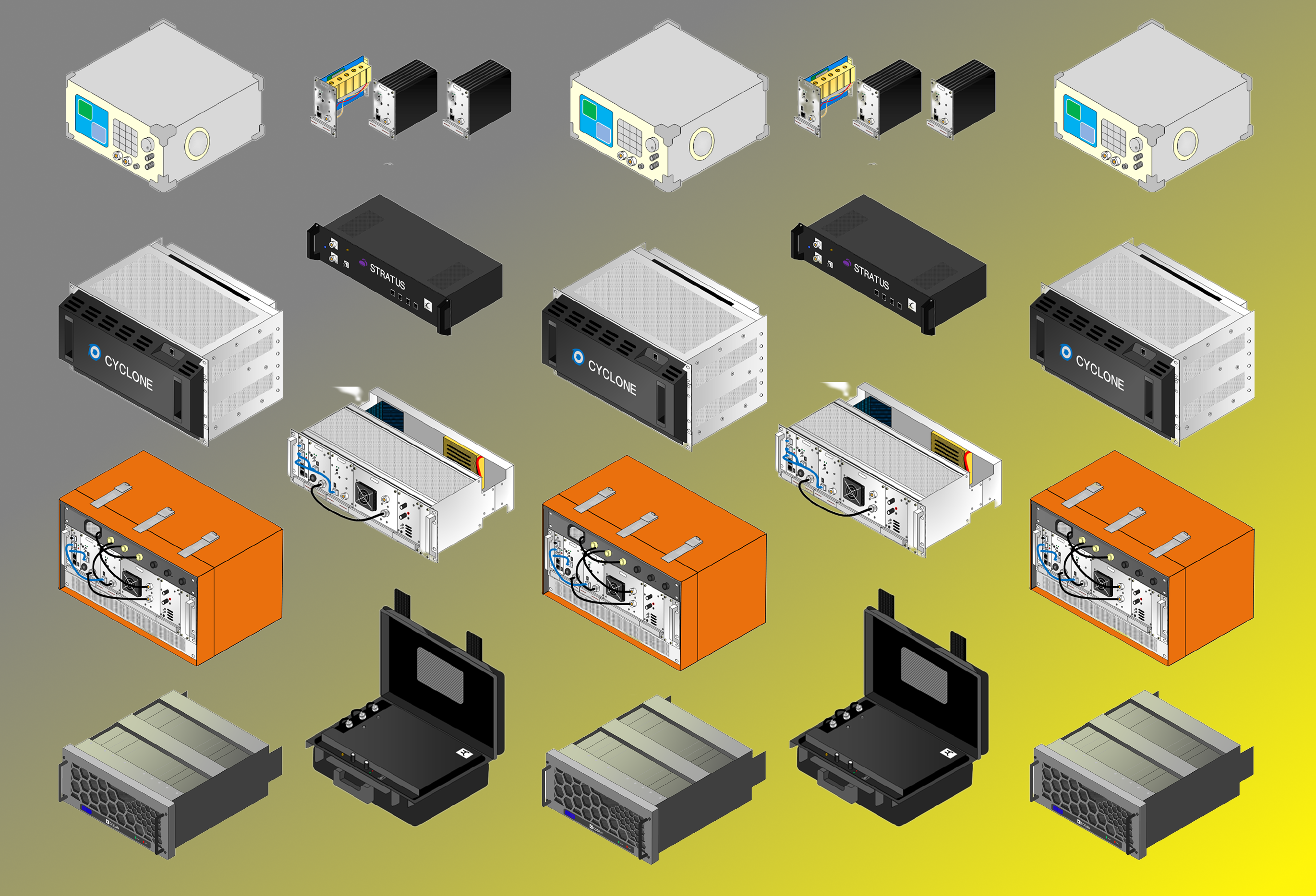 Isometric images of MT Series hardware modules